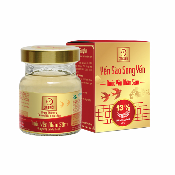 Nước Yến Nhân Sâm (Tổ Yến chưng 13%) 70ml - 1 Lọ